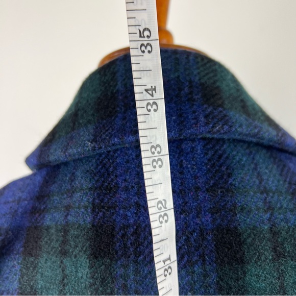 J. Crew Wool Zippered Coat Black Watch Tartan Size 4 Classic Academia Peacoat - Picture 9 of 15